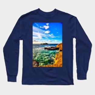Godrevy Lighthouse, Dramatic Cornwall Sky Long Sleeve T-Shirt